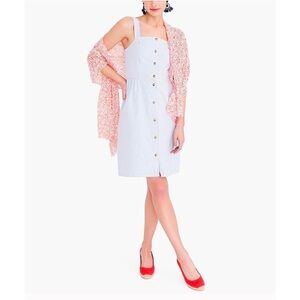 J. Crew Seersucker Sleeveless Button Down Dress Size 12
